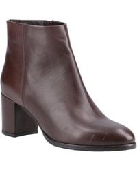 Hush Puppies - Claridy Leather Heeled Ankle Boots - Lyst