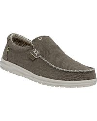 HEYDUDE - Mikka Braided Textile Fossil Loafers - Lyst