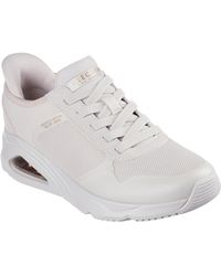 Skechers - Tres-Air Uno Easy Steppers 177116-Ofwt Off Slip On Shoes - Lyst