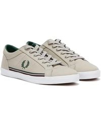 Fred Perry Baseline Twill Light Trainers - Grey