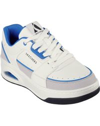 Skechers - Uno Court Low-post 183140-wbl White/blue Lace Up Shoe - Lyst