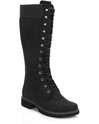 timberland black ladies boots