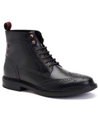 Base London - Dealer Leather Ankle Boots - Lyst