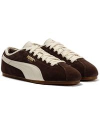 PUMA - Tackle Suede Chocolate/Alpine Snow Trainers - Lyst