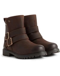 HUNTER - Ness Bruine Leren Dameslaarzen - Lyst