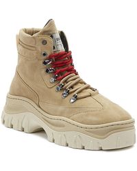 bronx taupe suede chunky hiker boots