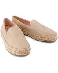 TOMS - Carolina Leather Pale Espadrilles - Lyst