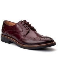 Base London - York Leather Bordo Brogues Shoes - Lyst