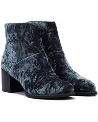 Shoe The Bear - Ceci Deep Blue Velvet Women's Boots - Lyst