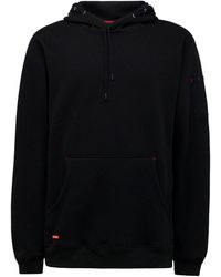 Hard Yakka - Brushed Fleece Synthetic Hooded Sweatshirt - Lyst