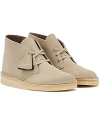 Clarks - Desert Coal Stone Suede Boot - Lyst