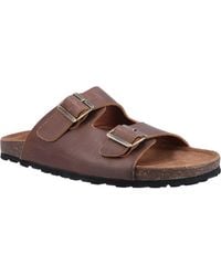 Hush Puppies - Nash Slider Leather Sandals - Lyst