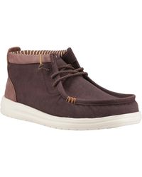 HEYDUDE - Wally Mid Gripr Cotton Mole/Downtown Ankle Boots - Lyst