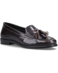 Hush Puppies - Connie Leather Aubergine Loafers - Lyst