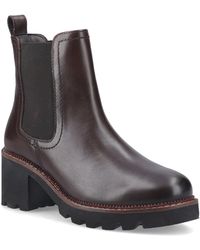 Hush Puppies - Gaia Leather Chocolate Heeled Chelsea Boots - Lyst