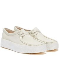 Clarks Wallabee Cup Nubuck Shoes - White