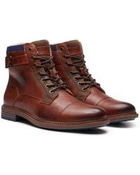 Hush Puppies - Jordan Leather Dark Ankle Boots - Lyst