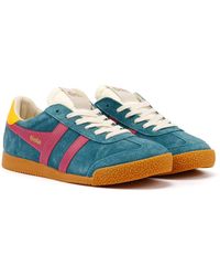Gola - Elan Zapatillas De Mujer Azules De Ante - Lyst