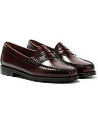 G.H. Bass & Co. - Weejun Ii Leather Wine Penny Loafers - Lyst