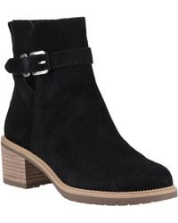 TOMS - Hailey Buckle Leather Heeled Ankle Boots - Lyst