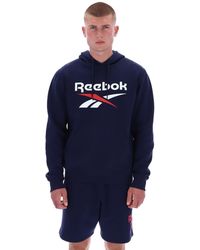 Reebok - Trent 2-Col Logo Hoody Cotton Hooded Sweatshirt - Lyst