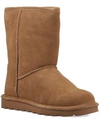 BEARPAW - Elle Short Suede Hickory Boots - Lyst