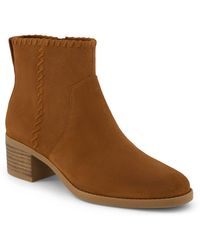 TOMS - Delilah Heeled Suede Heeled Ankle Boots - Lyst