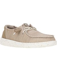 HEYDUDE - Wendy Stretch Mesh Polyester Walnut Loafers - Lyst