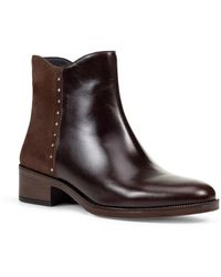 Geox - D Camexia Leather Dark Boots - Lyst