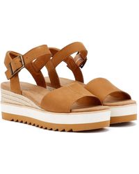 TOMS - Diana Leather Wedges - Lyst