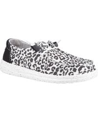 HEYDUDE - Wendy Leopard Cotton Blend Shoes - Lyst