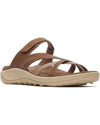 Merrell - District 4 Leather Mocha Sandals - Lyst