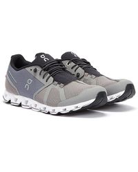 On Running Cloud Zinc / White Trainers - Grey