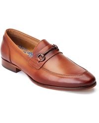 Base London - Russo Leather Burnt Loafers - Lyst