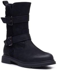 Hush Puppies - Celine Buckle Leather Boots - Lyst