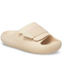 Crocs™ - Mellow Luxe Slide Synthetic Shitake Slides - Lyst