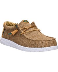 HEYDUDE - Wally Stretch Sox Polyester Bone/Multi Loafers - Lyst
