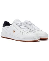Ralph Lauren - Polo Court Leather /navy Trainers - Lyst