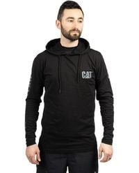 Caterpillar - Hooded Long Sleeve Cotton T-Shirt - Lyst