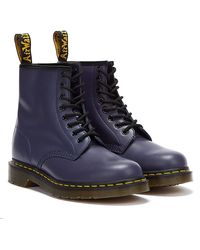 Dr. Martens Dr Marten Smooth Leather Women Indigo Boots - Purple