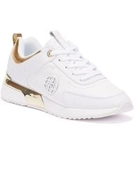 womens white guess trainers