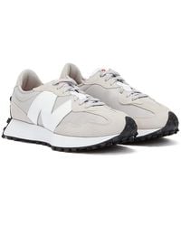 New Balance - 327 Logo-stitched Woven Low-top Trainers - Lyst