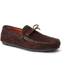 Base London - Brooks Leather Burnt Standard Loafers - Lyst