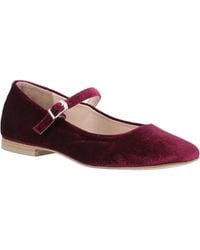 Hush Puppies - Pasha Velvet Bordeaux Flats - Lyst