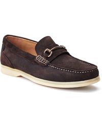 Base London - Snapper Leather Burnt Loafers - Lyst