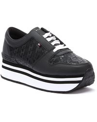 tommy jacquard flatform sneaker