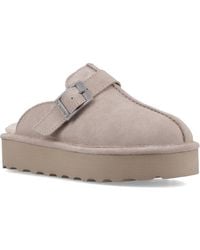 BEARPAW - Moxie Suede Mushroom Slippers - Lyst