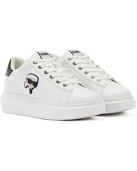 KARL LAGERFELD - Kapri Nft Lo Lace Trainers Leather - Lyst