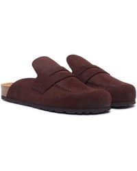 Hush Puppies - Briar Closed Toe Suede Chocolate Mules - Lyst