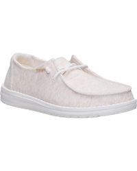 HEYDUDE - Wendy Stretch Jersey Textile Oatmeal Loafers - Lyst